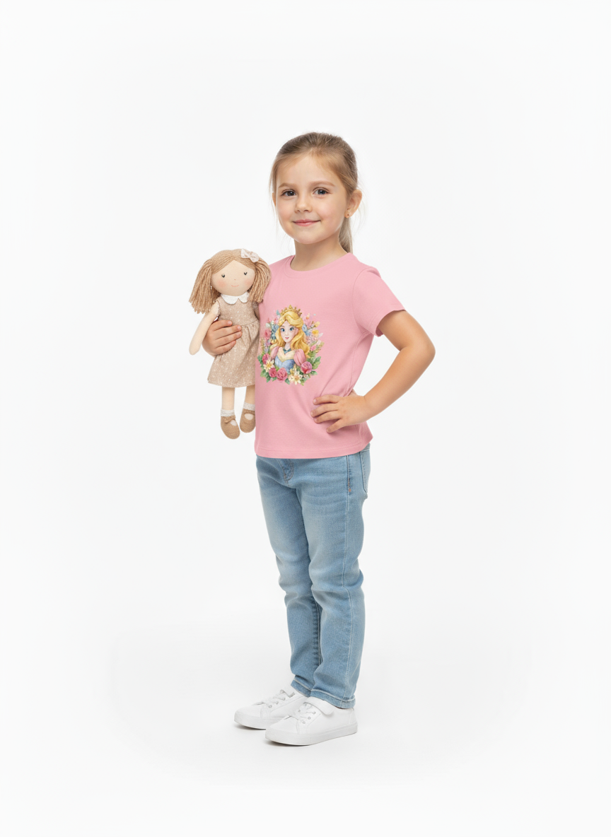 Kids Girls Princess Garden Tshirt