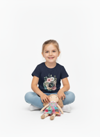 Kids Girls Floral Camera Tshirt