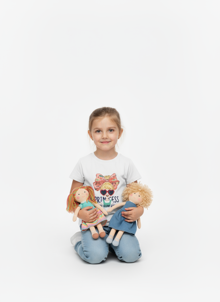 Kids Girls Bow Princess Tshirt