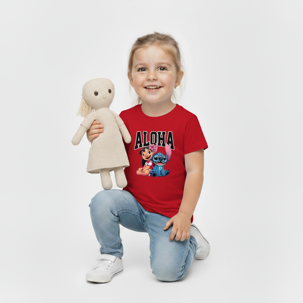 Kids Girls Aloha stitch Tshirt