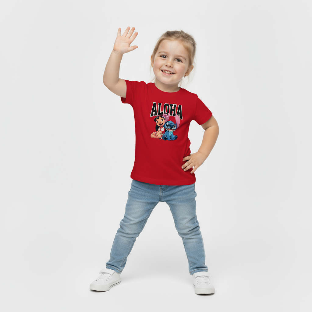Kids Girls Aloha stitch Tshirt