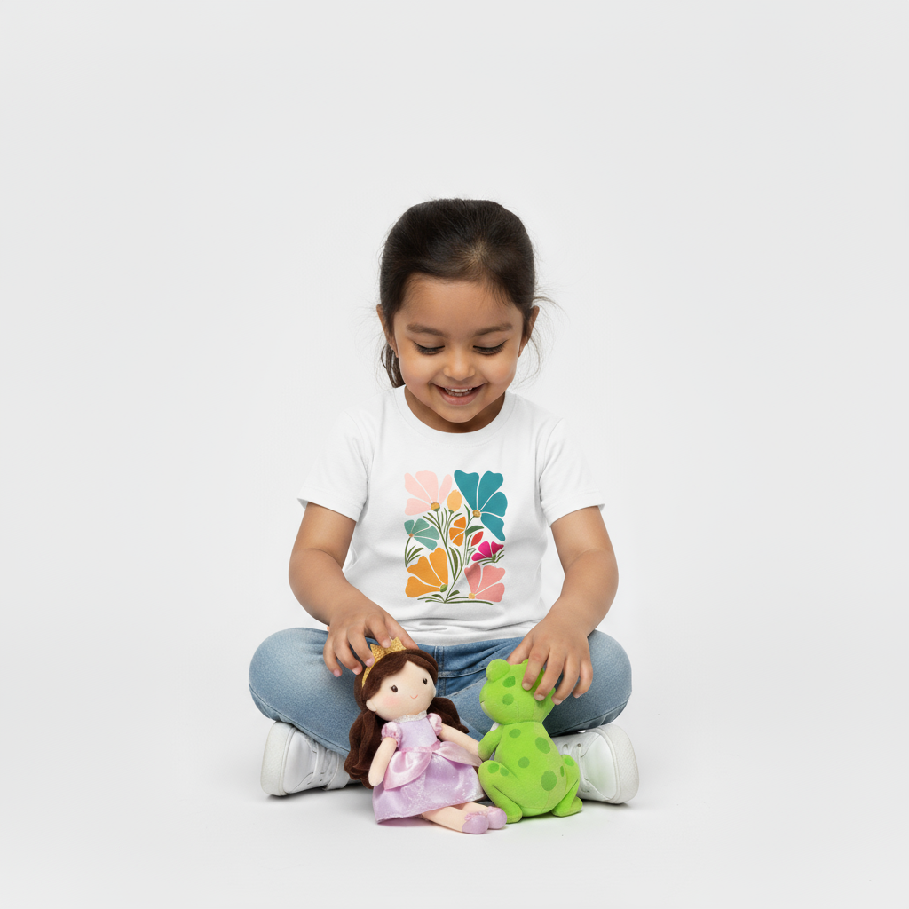 Kids Girls Bright Leaves Tshirt