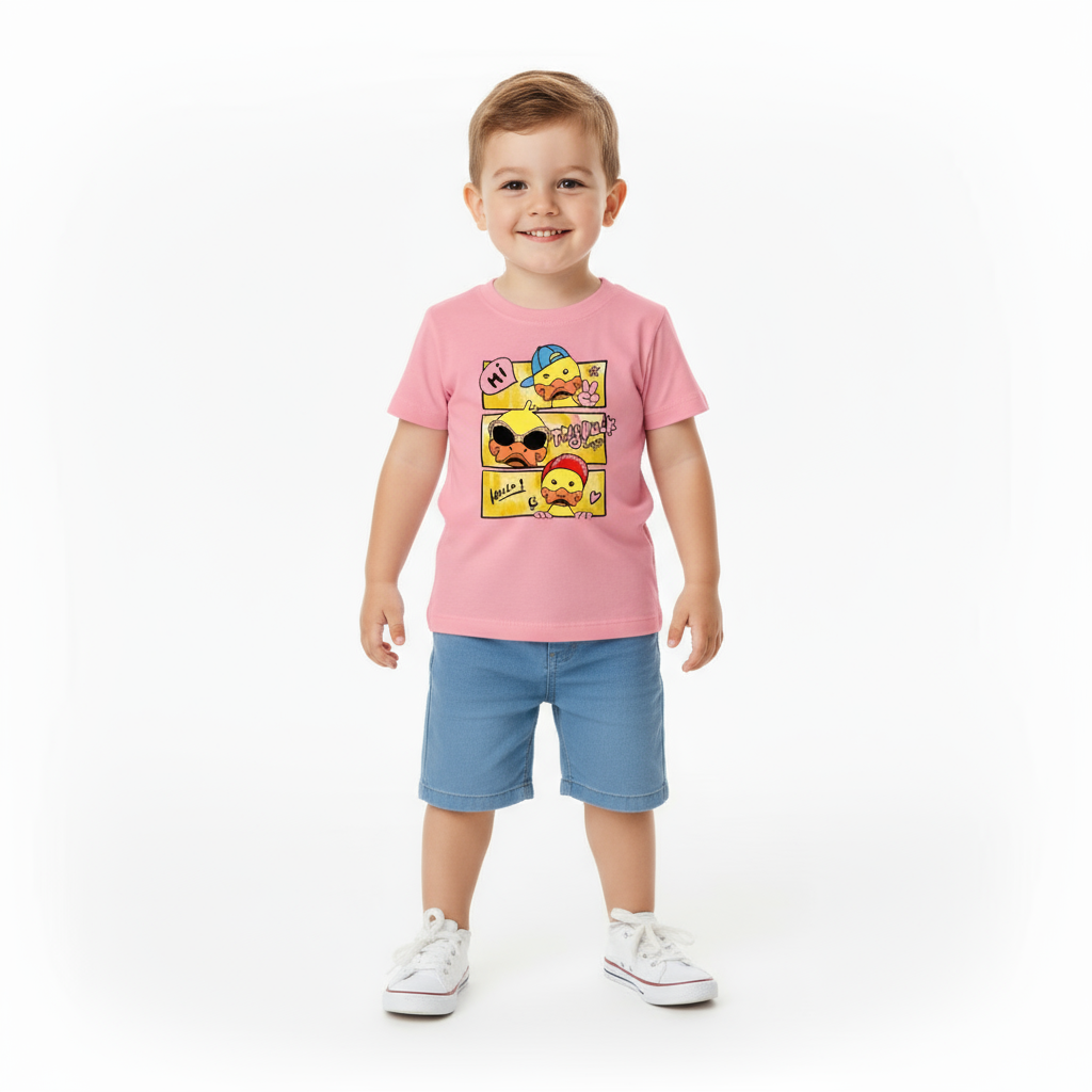 Kids Boys Cool Vibes Emoji Tshirt