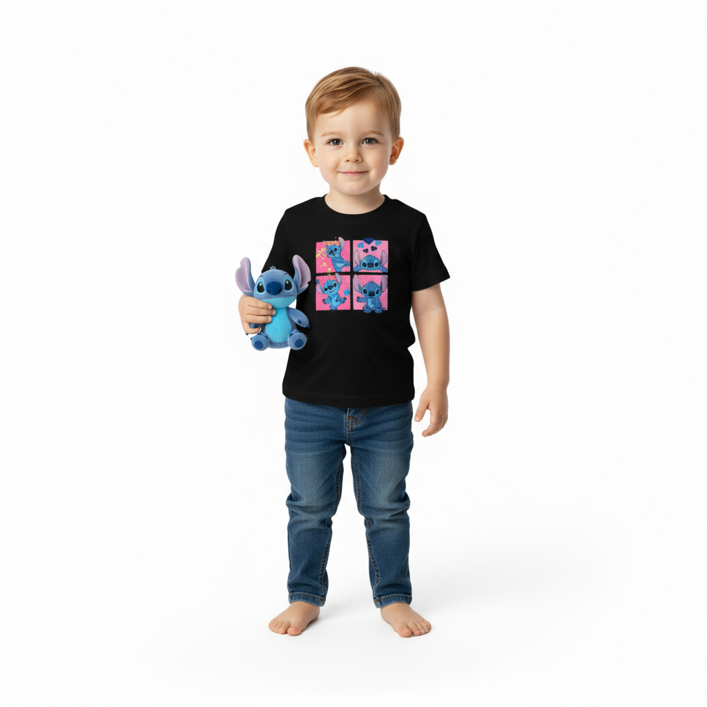 Kids Boys Stitch Expressions Tshirt