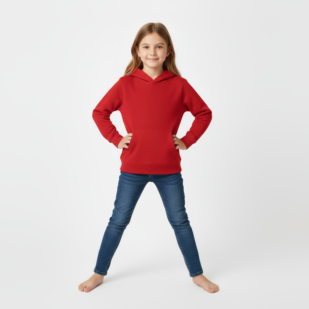 Kids Unisex Red Hoodie