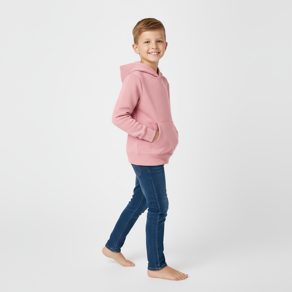 Kids Unisex Pink Hoodie