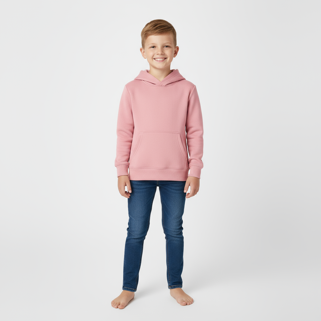 Kids Unisex Pink Hoodie