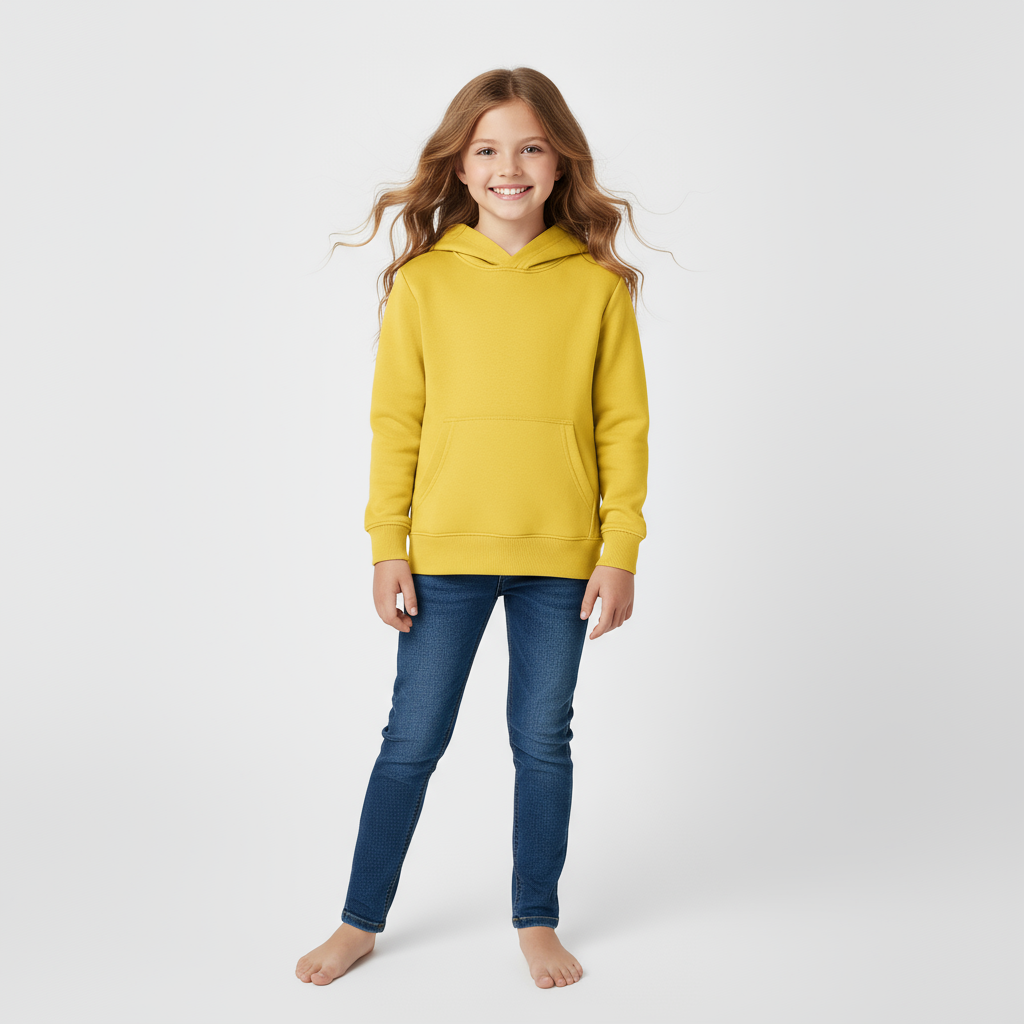 Kids Unisex Yellow Hoodie