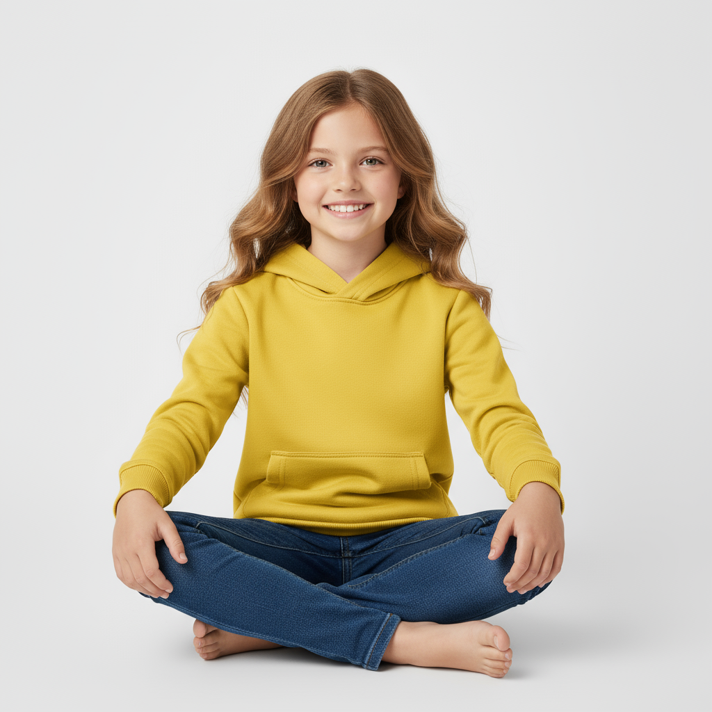 Kids Unisex Yellow Hoodie