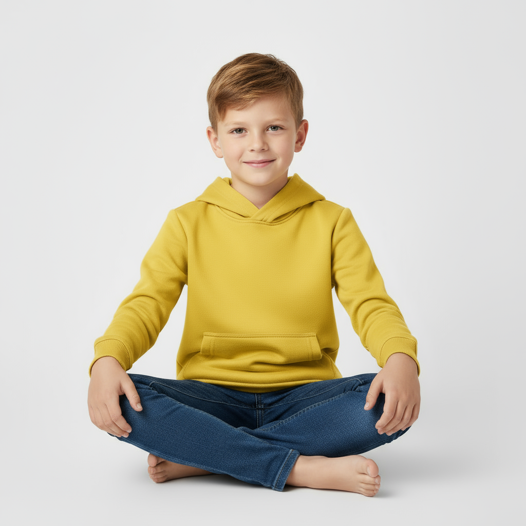 Kids Unisex Yellow Hoodie