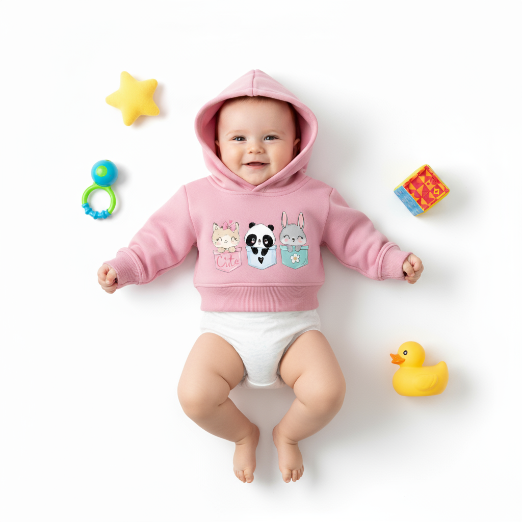 Baby Red Animal Friends Hoodie