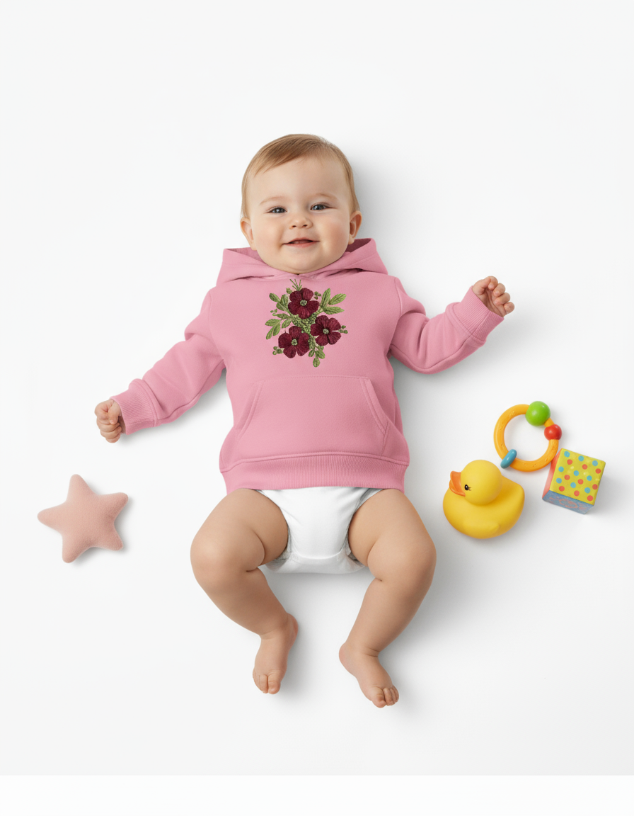 Baby Floral Pink Hoodie