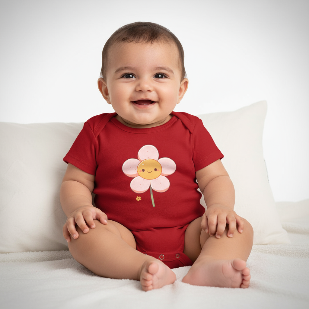 Smiley Flower Baby Romper