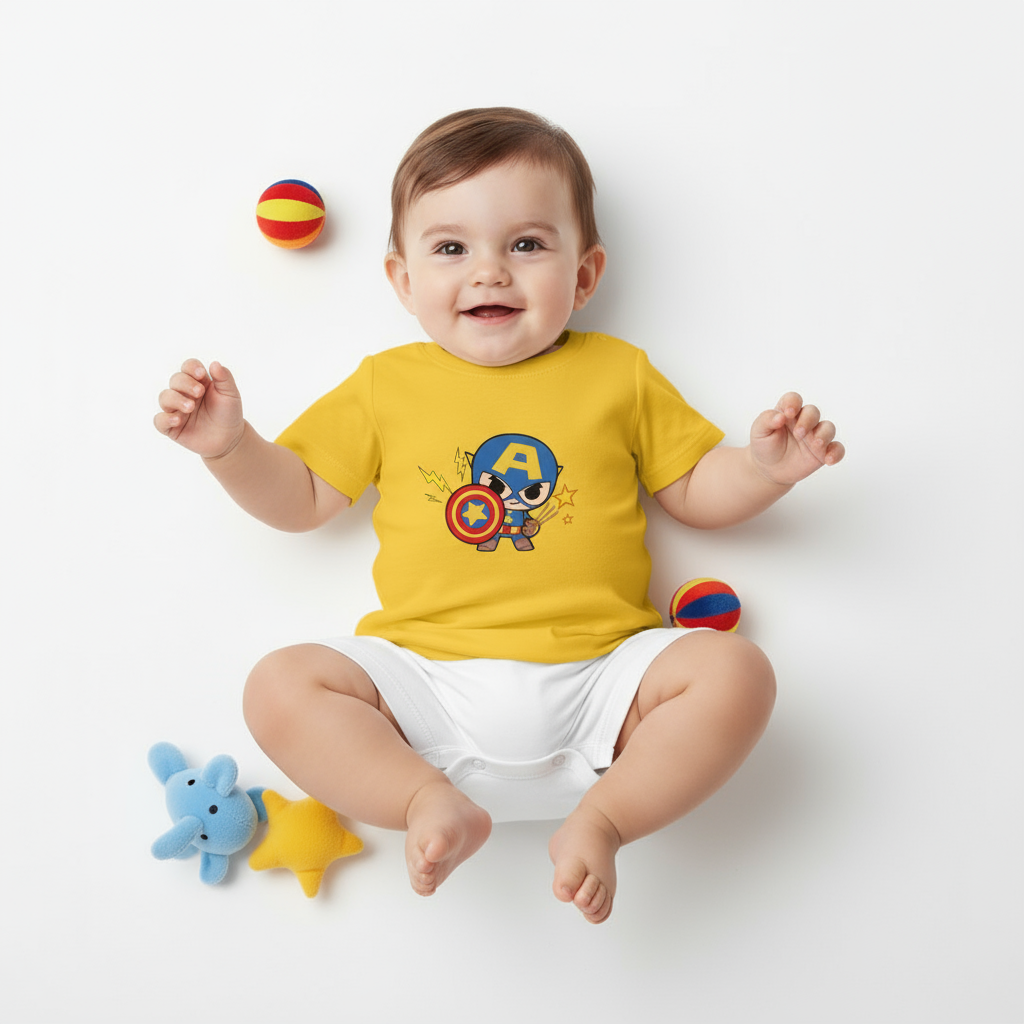 Mighty Baby Boy Captain Hero Tshirt