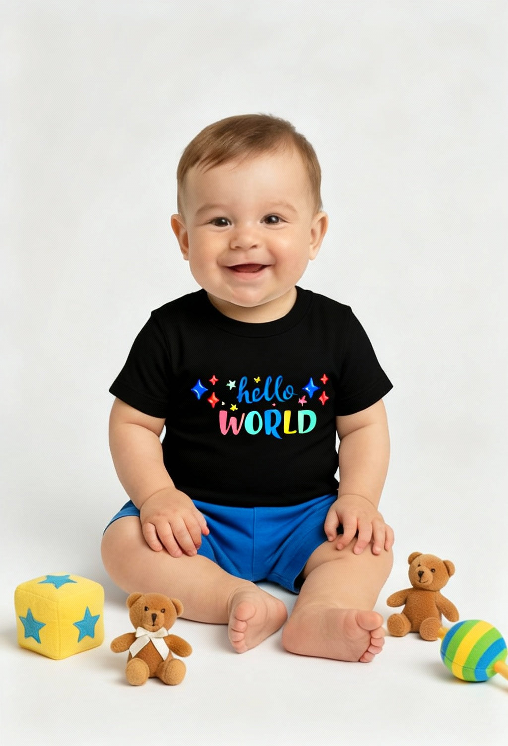 Hello World Baby Boy Tshirt