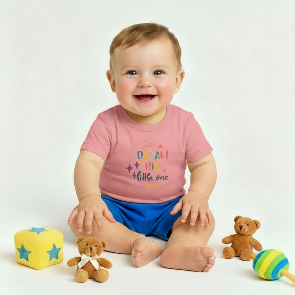 Dream Big Little One Baby Boy Tshirt